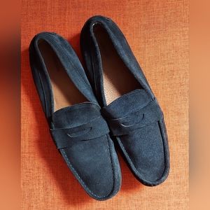 LANDS'END SUEDE PENNY LOAFERS, MEN'S 11.5